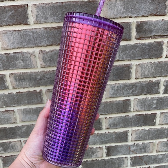 Starbucks Summer Purple/Red Grid Tumbler - Picture 2 of 10
